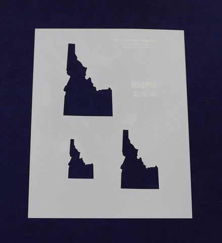 State of Idaho Stencil - 2 Inch , 3 Inch , 4 Inch