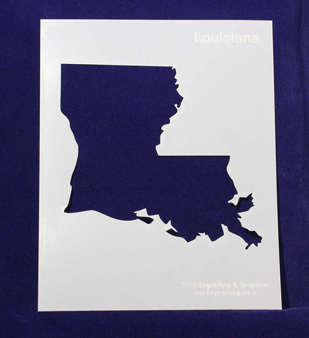 State of Louisiana Stencil 14 Mil 8" X 10" Painting /Crafts/ Templates