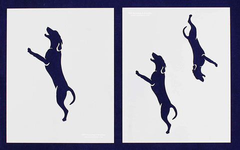 Blue Tic Hound Dog Stencils- 5", 6", 7" -Mylar 2 Pieces of 14 Mil 8" X 10" - Painting /Crafts/ Templates