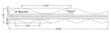 20 Inch Wavy Ruler. Acrylic 3/8 Inch Thick. Quilting/Sewing - Imperial