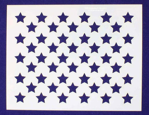 50 Star Field Stencil 14 Mil -6"H X 7.75L" - Painting /Crafts/ Templates