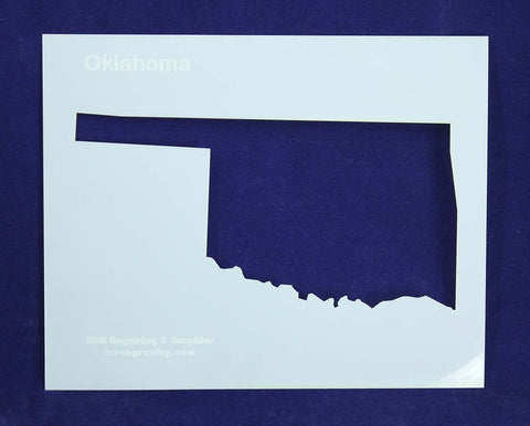 State of Oklahoma Stencil 14 Mil Mylar - Painting /Crafts/ Templates