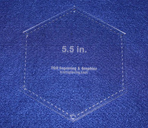 5.5 Inch Hexagon w/Seam- 6" Actual Overall - 1/8"