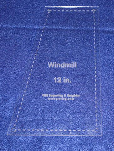 Windmill Quilting Template- For 12" Square Clear 1/8"