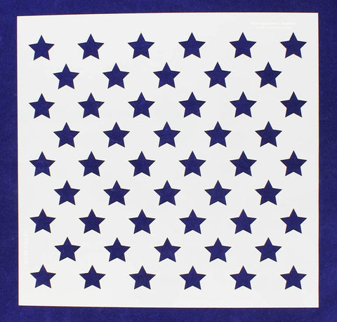 50 Star Field Stencil 14 Mil -14 1/8"W x 14 1/14"W - Painting /Crafts/ Template