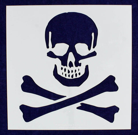 Large Skull & Bones Stencil 14 Mil 16 x 16 Inches Painting /Crafts/ Templates