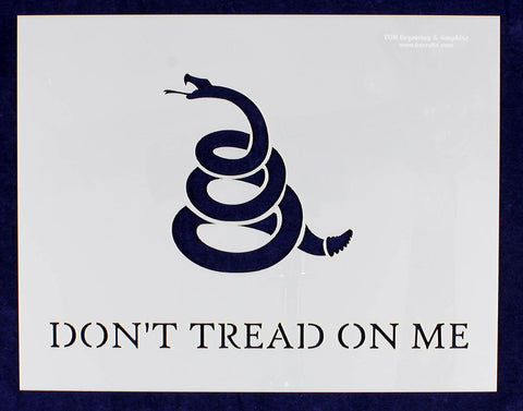 Don't Tread on Me- 1 Piece Stencil -24" x 18" Painting/Crafts/Templates
