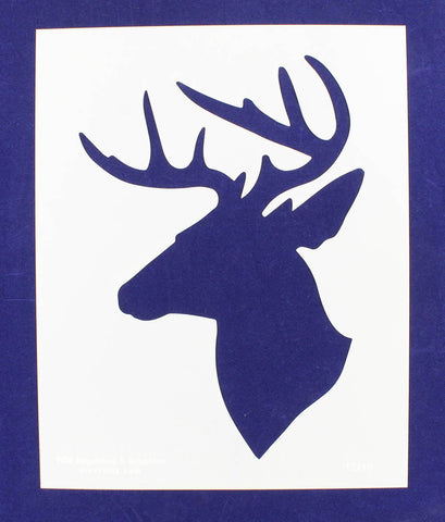 Buck-Deer Head Stencil -S-Mylar 14 Mil 15"H X 12"W - Painting /Crafts/ Templates