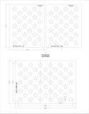 50 Star Field Stencil 14 Mil 2 Pc-G-Spec -21"H x 29.64" W - Painting /Crafts/ Templates