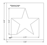 Single Star Stencil 14 Mil -9 X 9 Inches Overall - Painting /Crafts/ Templates
