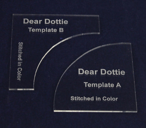Dear Dottie Template Set Designed for use with the pattern created by Rachel Hauser of Stitched in Color