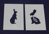Bunny Stencils 2 Piece Set 5 x 7 Inches