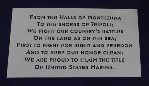 Marine Hymn Stencil