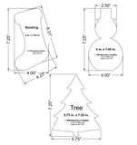 Holiday Acrylic Set -3 Pieces Clear 1/4 Inch Thick