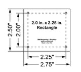 2 x 2.25 Inches Rectangle -Acrylic 1/4 Inch -Back Engraved- Quilting/Sewing