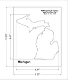 State of Michigan Stencil-Mylar 14 Mil -9 X 11.25 Inches - Painting /Crafts/ Templates