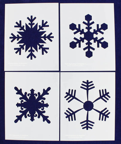 Large Snowflake 4 Piece Stencil Set 14 Mil 8 X 10 Painting