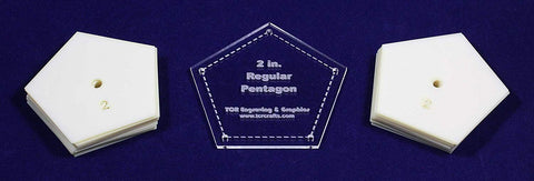 Mylar 2" Sides -Regular Pentagon 51 Piece Set - Quilting / Sewing Templates
