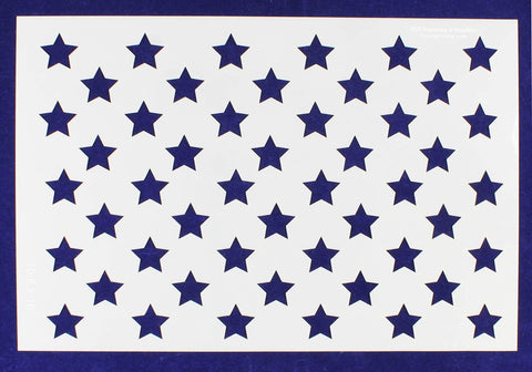 50 Star Field Stencil 14 Mil -10 1/2"H x 16"W - Painting /Crafts/ Templates