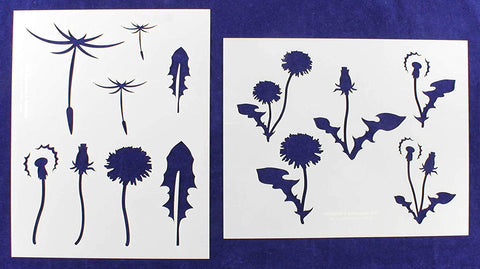 Mylar 2 Pieces of 14 Mil 8" X 10" Dandelions Stencils- Painting /Crafts/ Templates
