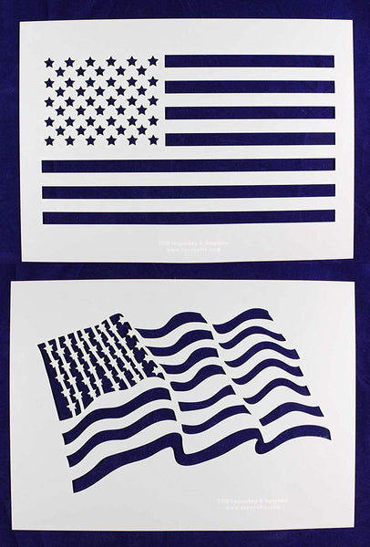  Waving American Flag Stencil - Cool Stencils, Stencils for  Painting, Paint Stencils, Stencils for Signs, Art Stencils : Arts, Crafts &  Sewing