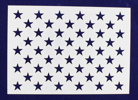 50 Star Field Stencil 14 Mil-G-Spec -12.85"L - Painting /Crafts/ Templates