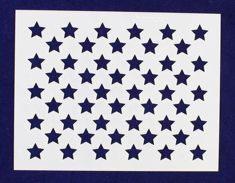 50 Star Field Stencil 14 Mil -7"H X 9"L - Painting /Crafts/ Templates