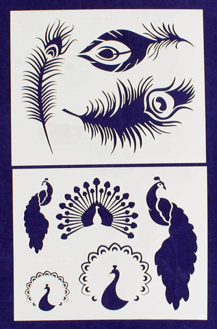 Peacock Stencils Mylar 2 Pieces of 14 Mil 8" X 10" - Painting /Crafts/ Templates