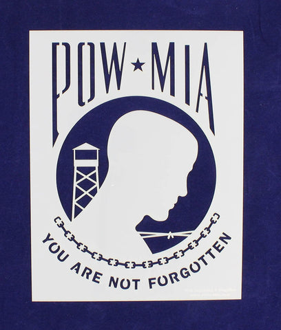 POW-MIA Flag Stencil 9" x 11.5" Painting /Crafts/ Templates
