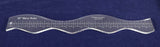 20 Inch Wavy Ruler. Acrylic 1/4 Inch Thick. Quilting/Sewing - Imperial