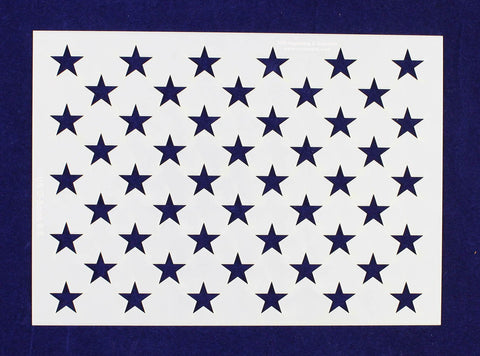 50 Star Field Stencil 14 Mil-G-Spec -9.6"L - Painting /Crafts/ Templates