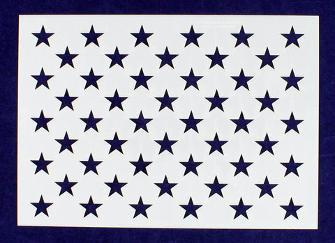 50 Star Field Stencil-G-Spec 14 Mil -7.25"H X 10.25L" - Painting /Crafts/ Templates