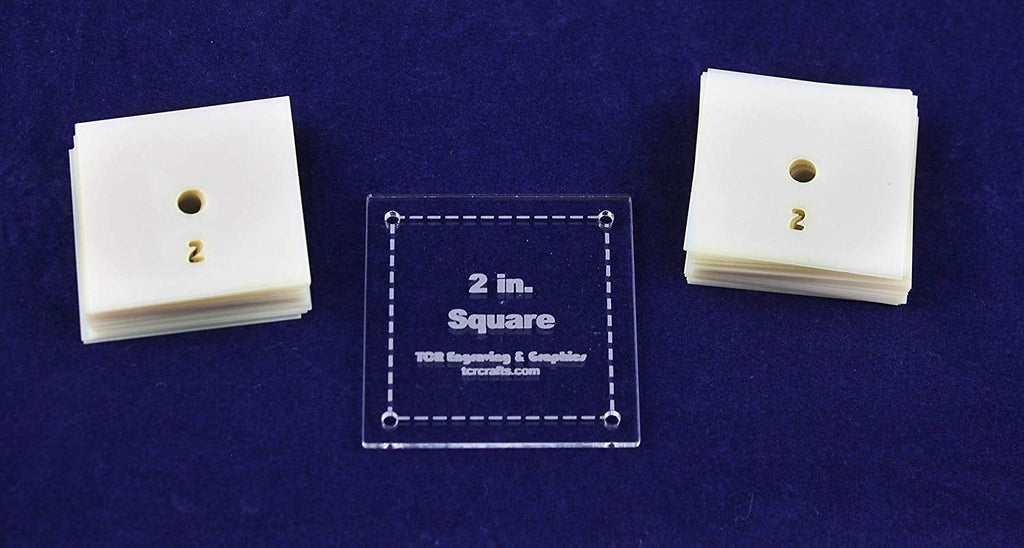 Mylar 2" Square 51 Piece Set Quilting / Sewing Templates Quilting