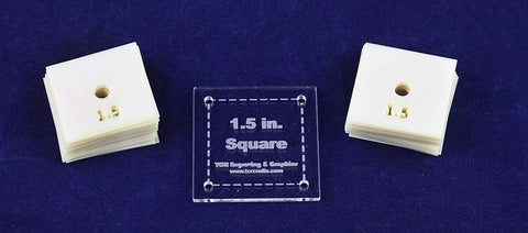 Mylar 1.5" Square 51 Piece Set - Quilting / Sewing Templates