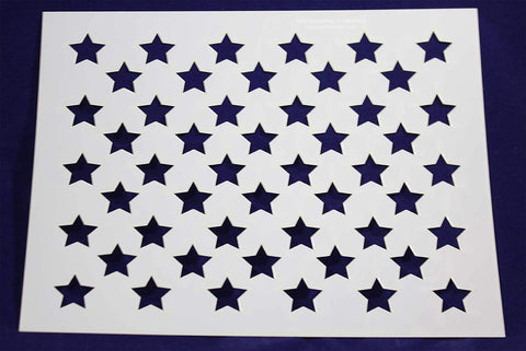 50 Star Field Stencil 14 Mil -17.6"H x 22"W - Painting /Crafts/ Templates