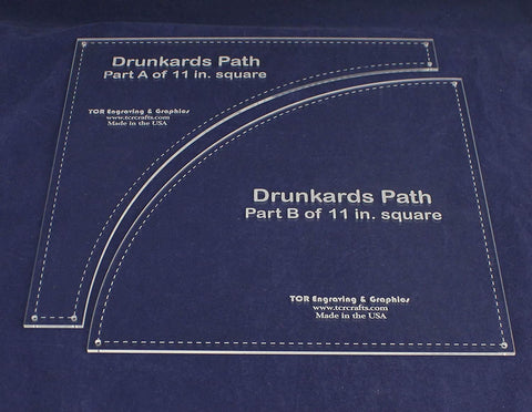 Drunkards Path Quilting Template-1/8 Inch Acrylic