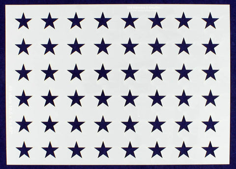 48 Star Field Stencil 14 Mil -US G Spec 10.5 x 14.82" Long Star Field- Painting /Crafts/ Templates