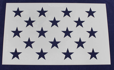 50 Star Field Stencil US American Flag G-Spec 34.58 Inches 1 Piece Corner