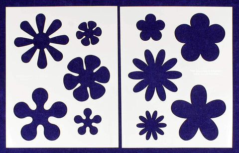 Hippie Flower 2 Piece Stencil Set 14 Mil 8 X 10 Painting /Crafts/ Te –  Quilting Templates and More!