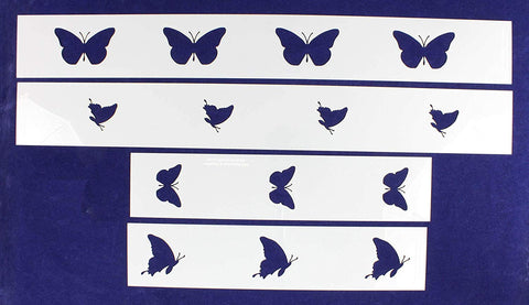 Butterfly Border 4 Piece Stencil Set-Border-14 Mil -Painting /Crafts/ Templates