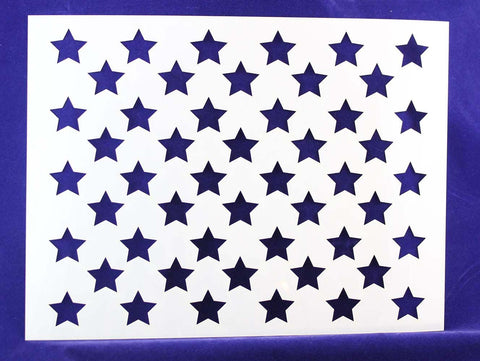 50 Star Field Stencil 14 Mil -14.8"W x11.1"H - Painting /Crafts/ Templates