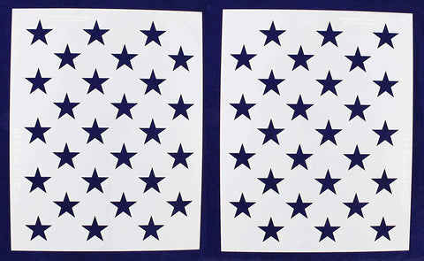 50 Star Field Stencils- 2 Pc Set 14 Mil-G-Spec -25.75"L - Painting /Crafts/ Templates