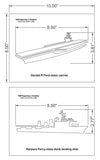 U.S. Navy Ships-Carrier-Landing ship 2 Piece Stencil Set 14 Mil 8" X 10" Painting /Crafts/ Templates