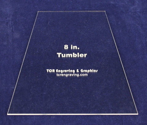 8" Tumbler Quilt Template - Actual Size -Clear 1/8" Acrylic