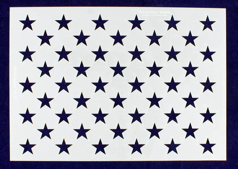 50 Star Field Stencil 14 Mil -US G Spec 10 3/4" x 15.2" Long Star Field- Painting /Crafts/ Templates