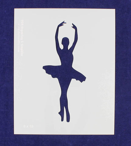 Ballerina Stencil-14 Mil Mylar - Painting/Crafts/Templates (8 x 10)