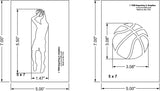 Basketball Stencils 2 Piece Set 5 x 7 Inches