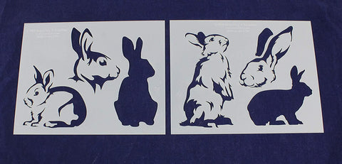 Rabbit Stencils - 2 Piece Set - 8 x 10