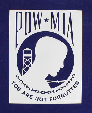 POW-MIA Flag Stencil 10.5" x 13.42" Painting /Crafts/ Templates