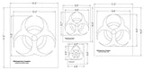 Bio Hazard- 4 Piece Stencil Set 14 Mil - Painting/Crafts/Templates